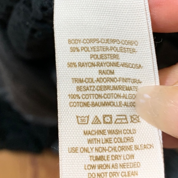 Free People Battenburg Lace Striped Tee Grey - Picture 12 of 13